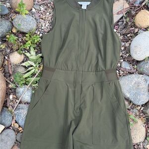 Athleta Olive Green Sleeveless Romper worn 1X